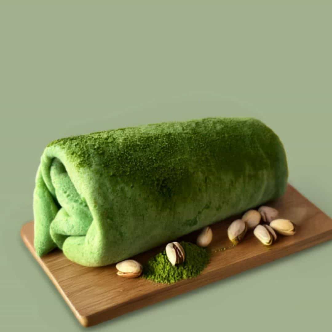 Pistachio Matcha Cream Roll - High Protein Dessert